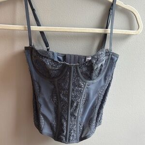 Urban Outfitters Blue-Gray Bra with Structured Boning